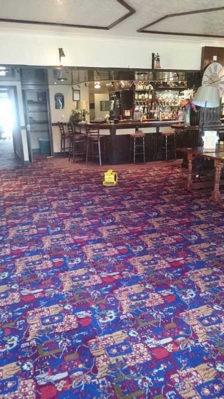 Commercial Carpet Cleaning in a pub environment.